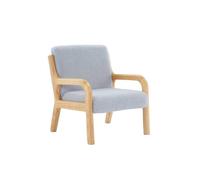 sweeek - Fauteuil scandinave Enfant en Bois et Tissu Bouclette Gris Souris