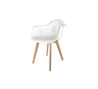 - Fauteuil scandinave enfant - H. 54 cm - Blanc