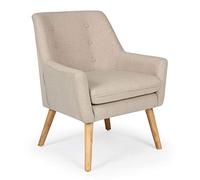 Fauteuil scandinave Gustav Tissu Beige