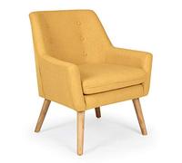 Fauteuil scandinave Gustav Tissu Jaune