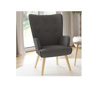 Fauteuil scandinave IVAR en tissu gris anthracite