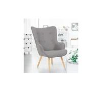 Fauteuil scandinave ivar en tissu gris clair