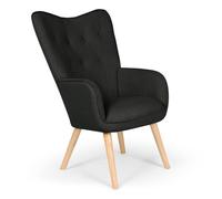 Fauteuil scandinave Klarys Tissu Noir