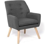 Fauteuil scandinave NAT en tissu gris anthracite Gris G