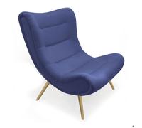 Fauteuil scandinave Romilly Tissu Bleu