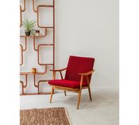 Fauteuil scandinave rouge n°427