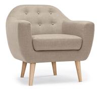 Fauteuil scandinave Savoy tissu Beige