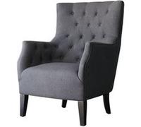 Fauteuil Scandinave Tissu "Duchesse" - 76 x 83 x 100,5 cm - Gris