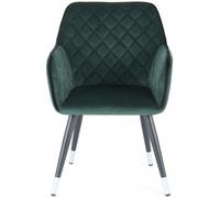 Fauteuil semi artisanal AGA 61x58,8x86 vert foncé et noir