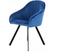 Fauteuil semi artisanal LOT DE 2 ANE 59x56x86 bleu foncé