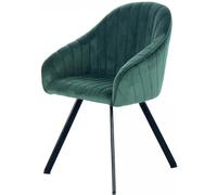 Fauteuil semi artisanal LOT DE 2 ANE 59x56x86 vert foncé