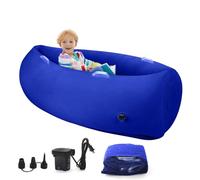 Fauteuil sensoriel gonflable pour enfants - Pois apaisant pour l'autisme, l'anxiété et la thérapie - Comprend une pompe à air électrique - Bleu