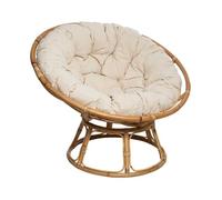 Fauteuil Seram en Rotin - ATMOSPHERA - Style loveuse avec coussin - Beige - Relaxation