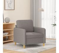 Fauteuil Siège Canapé Meuble Salle de Séjour Intérieur Gris Clair Tissu vidaXL