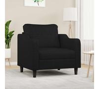 Fauteuil Siège Canapé Meuble Salon Salle de Séjour Intérieur Noir Tissu vidaXL