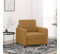 Fauteuil Siège Chaise Canapé Salon Salle de Séjour Maison Marron Velours vidaXL