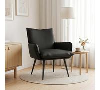 Fauteuil Simili cuir de salon en tissu rembourré avec accoudoirs chambre vidaXL