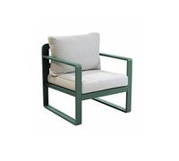 Fauteuil sofa - MOJITO II - Aluminium époxy - Amande/Gris