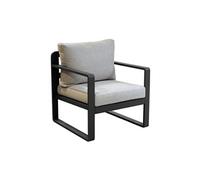 PROLOISIRS Fauteuil sofa - MOJITO II - Aluminium époxy - Graphite/Gris