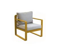 Fauteuil sofa - MOJITO II - Aluminium époxy - Miel/Gris