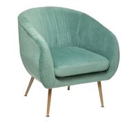 Fauteuil ""Solaro"" en velours plissé Atmosphera - Céladon