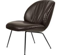 Fauteuil Souple Gubi Beetle Noir/ Cuir Lisse