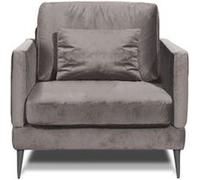 Fauteuil Splendido en velours gris clair - 1 place 3 G