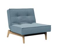 Fauteuil Splitback chêne frame black steel