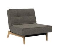 Fauteuil Splitback chêne frame black steel