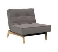 Fauteuil Splitback chêne frame black steel