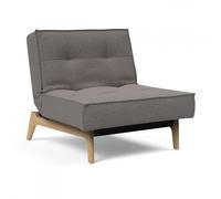 Fauteuil Splitback chêne frame black steel