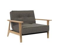 Fauteuil Splitback Frej chêne frame black steel