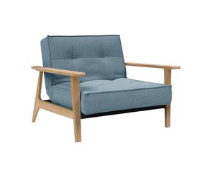 Fauteuil Splitback Frej chêne frame black steel