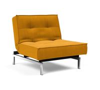 Fauteuil Splitback pattes chromées WxHxD 90x79x89cm
