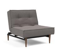 Fauteuil Splitback Styletto bois foncé frame black steel