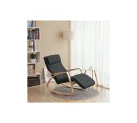 fauteuil standard en Tissu Gris anthracite à bascule ergonomique 73x55x48 avec repose-pieds