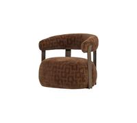Fauteuil structure 3D marron Foon