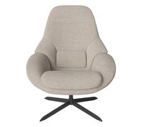 Fauteuil structure noir Saga black lacquered steel frame