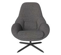 Fauteuil structure noir Saga black lacquered steel frame