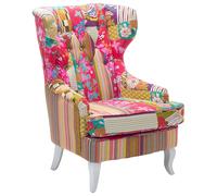 Beliani - Fauteuil patchwork en tissu multicolore MOLDE