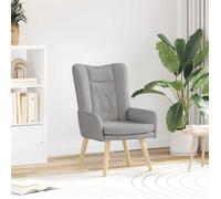 Fauteuil Stylé Gris Nuage VidaXL Avec Cadre en Bois et Siège Rembourré Pour Un Coin Lecture Confortable en Intérieur 42001832