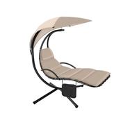 Fauteuil suspendu avec pare-soleil et poche latérale ergonomique protection UV beige