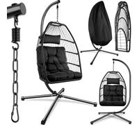 Fauteuil suspendu avec structure et coussin jusqu'à 160kg