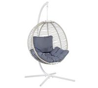 Fauteuil Suspendu avec Support Blanc Résistant aux UV pour Intérieur Extérieur Arco