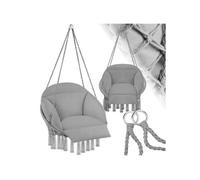 Fauteuil suspendu avec un coussin d'assise épais gris