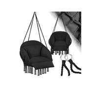 Fauteuil suspendu avec un coussin d'assise épais noir