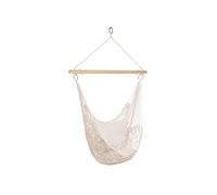 IDMarket - Fauteuil Suspendu bohème 2 Coussins écru Design macramé