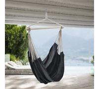 Fauteuil Suspendu Chaise de Hamac Rotatif à 360° Jusqu'à 150 kg pour Intérieur et Extérieur Gris Foncé [casa.pro] Gris G