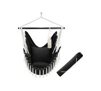tectake® Fauteuil Suspendu Hamac Intérieur & extérieur, Fauteuil Relax, Fauteuil de Lecture Cocooning 1 Place Balancelle, Fauteuil Relax Jardin, 2 Coussin Chaise Inclus Decoration Salon cocooning