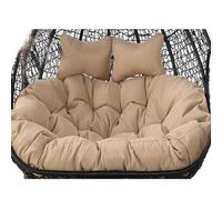 Fauteuil suspendu double avec coussin moelleux et profond, coussin de | Coussin de balancelle d'extérieur 2 places avec attaches et coussin profond et moelleux, entièrement rembourré pour plus de